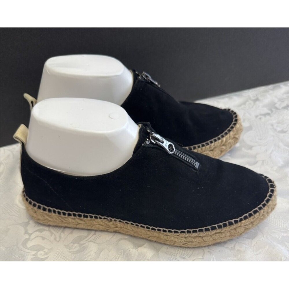 Eric Michael Serena‎ Espadrille Sneaker Zip Up Comfort Shoe Size 40 9.5-10 Black